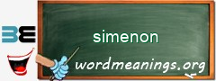 WordMeaning blackboard for simenon